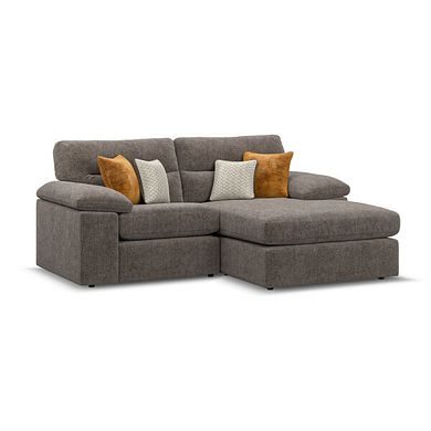 Morgan Modular 2 Seater Right Hand Compact Chaise Sofa in Cupid Brown fabric - Group 13