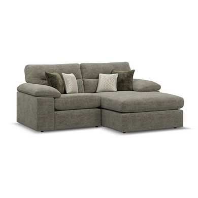 Morgan Modular 2 Seater Right Hand Compact Chaise Sofa in Olive Green Fabric - Group 13