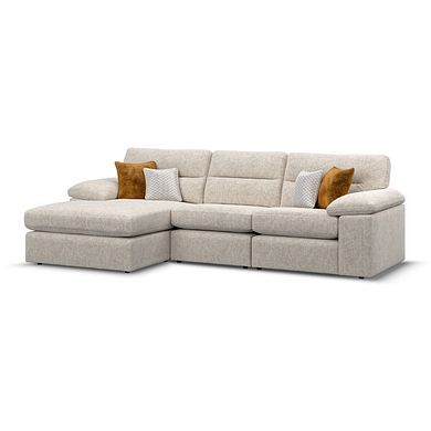 Morgan Modular 3 Seater Left Hand Chaise Sofa in Cupid Beige fabric - Group 14