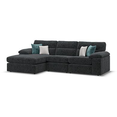 Morgan Modular 3 Seater Left Hand Chaise Sofa in Cupid Charcoal fabric - Group 14
