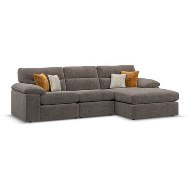 Morgan Modular 3 Seater Right Hand Chaise Sofa in Cupid Brown fabric - Group 15