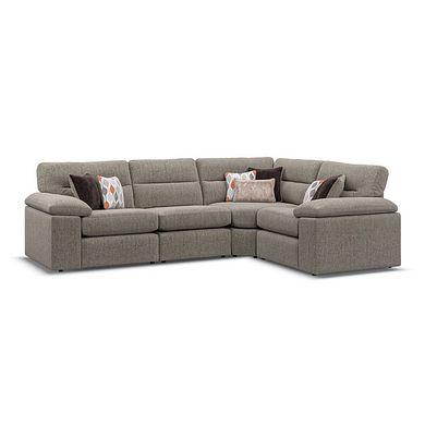 Morgan Modular Group 2 in Santos Taupe with Orange and Beige Scatters 