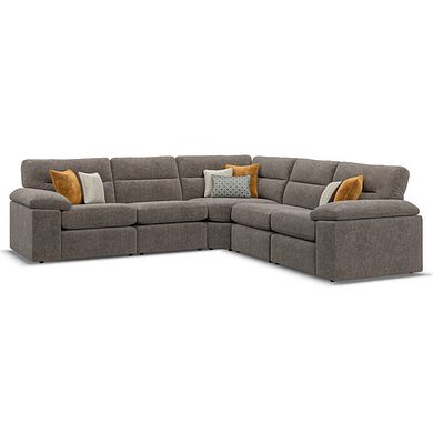 Morgan Modular Group 3 in Cupid Brown fabric