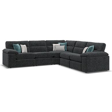 Morgan Modular Group 3 in Cupid Charcoal fabric