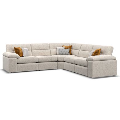 Morgan Modular Group 3 in Cupid Beige fabric