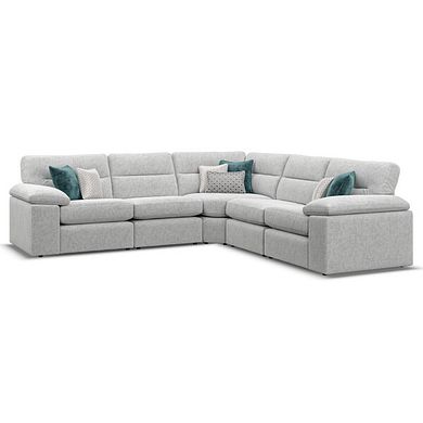 Morgan Modular Group 3 in Cupid Silver fabric