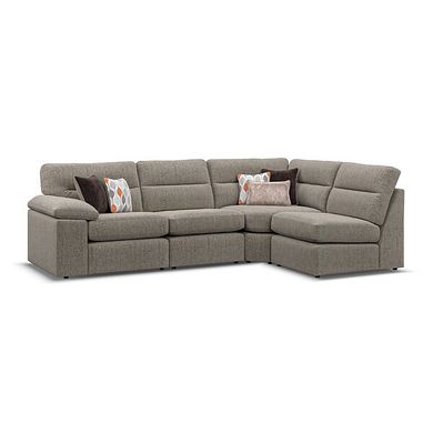 Morgan Modular Group 4 in Santos Taupe with Orange and Beige Scatters 