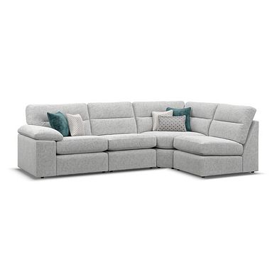 Morgan Modular Group 4 in Cupid Silver fabric