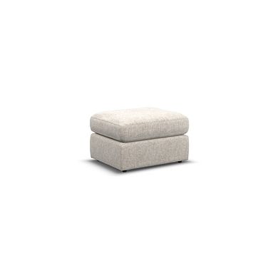 Morgan Small Fender Footstool in Cupid Beige fabric