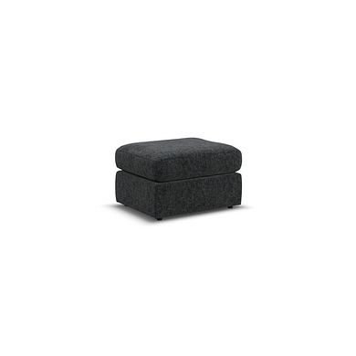 Morgan Small Fender Footstool in Cupid Charcoal fabric