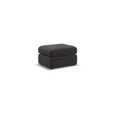 Morgan Small Fender Footstool in Santos Black fabric