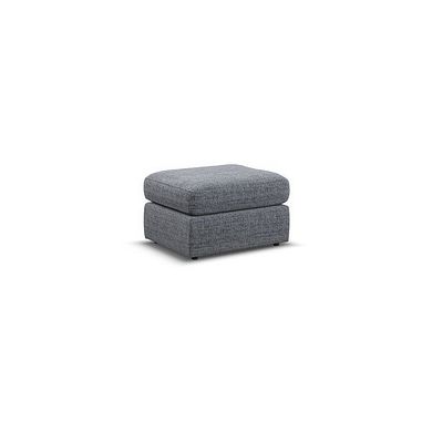 Morgan Small Fender Footstool in Santos Grey fabric