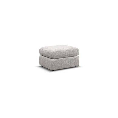 Morgan Small Fender Footstool in Santos Silver fabric