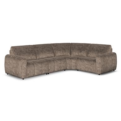 Nap 4 Seat Left Hand Modular Corner Sofa in Dapple Chocolate Fabric  - Group 2