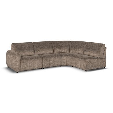 Nap 4 Seat Left Hand Modular Corner Sofa in  Dapple Chocolate Fabric - Group 4