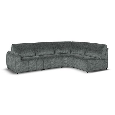 Nap 4 Seat Left Hand Modular Corner Sofa in Dapple Grey Fabric - Group 4