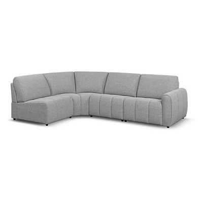 Nap 4 Seat Right Hand Modular Corner Sofa in  Coastal Mist Fabric- Group 5