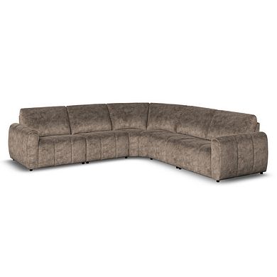 Nap 5 Seat Modular Corner Sofa in Dapple Chocolate Fabric - Group 3