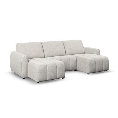 Nap Modular 3 Seater U-Shape Chaise Sofa in Coastal Linen Fabric - Group 16