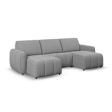 Nap Modular 3 Seater U-Shape Chaise Sofa in  Coastal Mist Fabric- Group 16