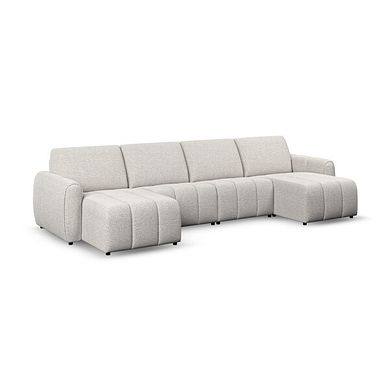 Nap Modular 4 Seater U-Shape Chaise Sofa in Coastal Linen Fabric - Group 17
