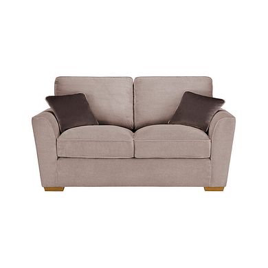 Nebraska 2 Seater High Back Sofa in Aero Fawn with Cedar Scatters