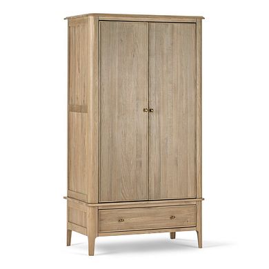 Newton Light Natural Solid Oak Double Wardrobe