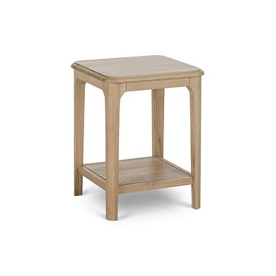 Newton Light Natural Solid Oak Lamp Table
