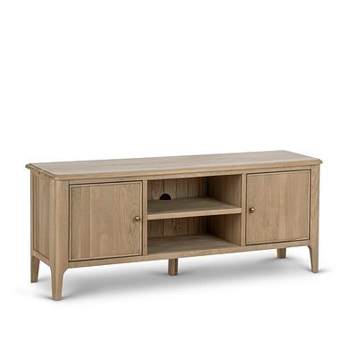 Newton Light Natural Solid Oak Large TV Unit