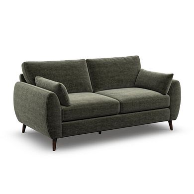 Nova 3 Seater Sofa in Canna Dark Green Fabric