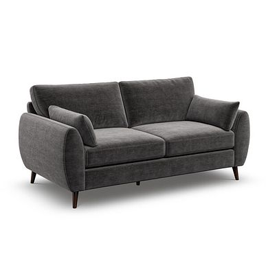Nova 3 Seater Sofa in Canna Dark Grey Fabric