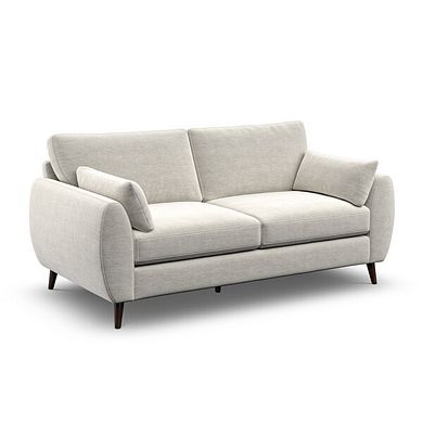 Nova 3 Seater Sofa in Canna Light Grey Fabric