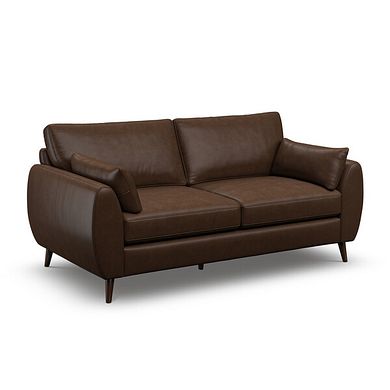 Nova 3 Seater Sofa in Dark Brown Leather