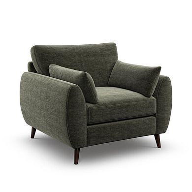 Nova Armchair in Canna Dark Green Fabric