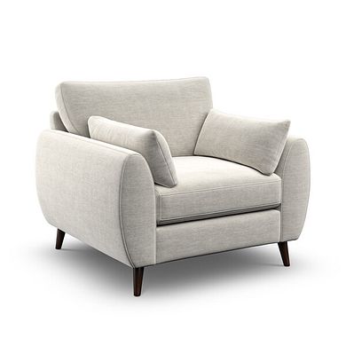 Nova Armchair in Canna Light Grey Fabric