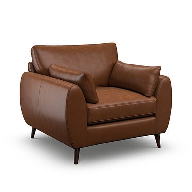 Nova Armchair in Chestnut Brown leather
