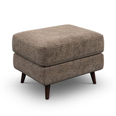 Nova Footstool in Arlan Smokestone Fabric