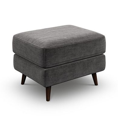 Nova Footstool in Canna Dark Grey Fabric