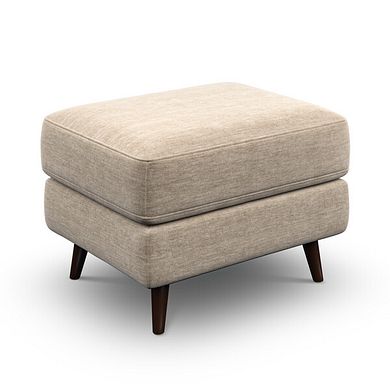 Nova Footstool in Canna Sand Fabric