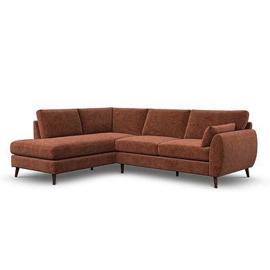 Nova Right Hand Corner Chaise Sofa in Arlan Copperwood Fabric