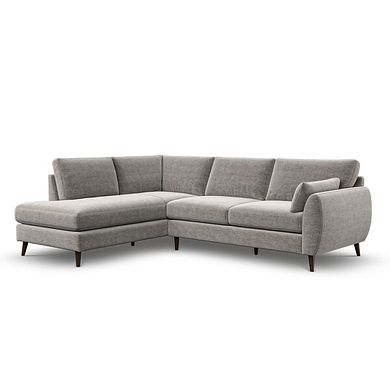 Nova Right Hand Corner Chaise Sofa in Canna Grey Fabric