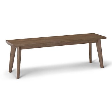 Oaklee Walnut Stained Solid Oak Dining Bench 140cm