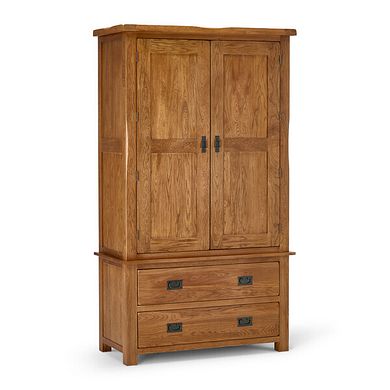 Original Rustic Solid Oak Large Larder