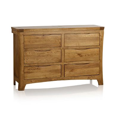 Orrick Rustic Solid Oak 6 Drawer Chest