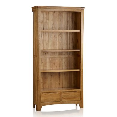 Orrick Rustic Solid Oak Tall Bookcase