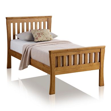 Orrick Rustic Solid Oak Single Bed