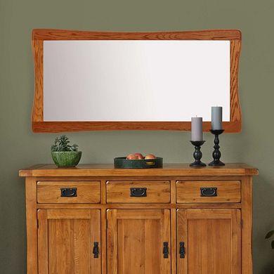 Orrick Rustic Solid Oak 1200mm x 600mm Wall Mirror