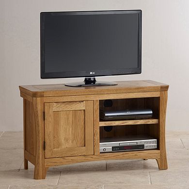 Orrick Rustic Solid Oak Small TV Cabinet