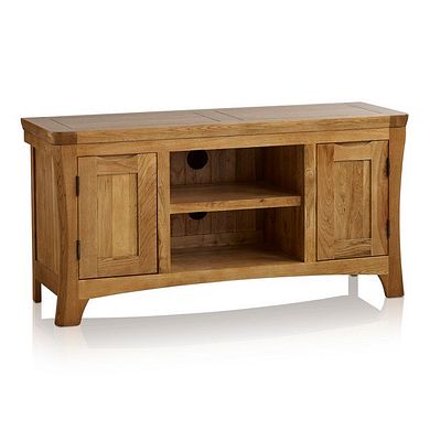 Orrick Rustic Solid Oak Large TV Cabinet