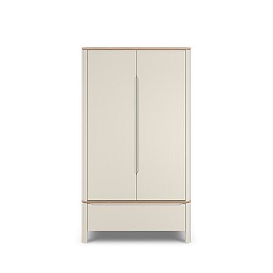 Otto Smoked Oak Finish and Cashmere Painted Double Wardrobe